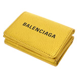 BALENCIAGA バレンシアガ エブリデイ ミニウォレット メタリックゴールド 551921 ユニセックス レザー 三つ折り財布 Aランク 中古 銀蔵