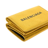 BALENCIAGA バレンシアガ エブリデイ ミニウォレット メタリックゴールド 551921 ユニセックス レザー 三つ折り財布 Aランク 中古 銀蔵