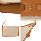 HERMES エルメス エールバッグ ジップ PM エクリュ/ゴールド W刻印(2024年頃) レディース トワルGM/ヴァッシュハンター 2WAYバッグ Aランク 中古 銀蔵