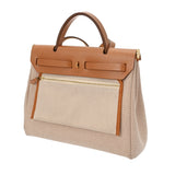 HERMES エルメス エールバッグ ジップ PM エクリュ/ゴールド W刻印(2024年頃) レディース トワルGM/ヴァッシュハンター 2WAYバッグ Aランク 中古 銀蔵