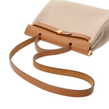 HERMES エルメス エールバッグ ジップ PM エクリュ/ゴールド W刻印(2024年頃) レディース トワルGM/ヴァッシュハンター 2WAYバッグ Aランク 中古 銀蔵