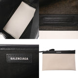 BALENCIAGA バレンシアガ ネイビーカバス S ホワイト/ブラック 339933 レディース キャンバス レザー ハンドバッグ Aランク 中古 銀蔵