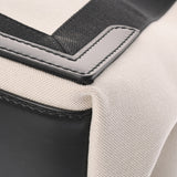 BALENCIAGA バレンシアガ ネイビーカバス S ホワイト/ブラック 339933 レディース キャンバス レザー ハンドバッグ Aランク 中古 銀蔵