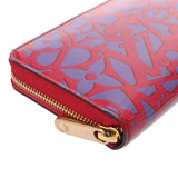 LOUIS VUITTON ルイヴィトン スイートモノグラム ジッピーウォレット ローズアンディアン M90123 レディース ヴェルニ 長財布 ABランク 中古 銀蔵