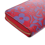 LOUIS VUITTON ルイヴィトン スイートモノグラム ジッピーウォレット ローズアンディアン M90123 レディース ヴェルニ 長財布 ABランク 中古 銀蔵