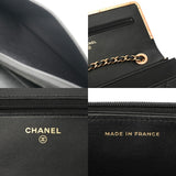 CHANEL シャネル マトラッセ チェーンウォレット ブラック AP2876 レディース ラムスキン ショルダーバッグ Aランク 中古 銀蔵