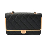 CHANEL シャネル マトラッセ チェーンウォレット ブラック AP2876 レディース ラムスキン ショルダーバッグ Aランク 中古 銀蔵
