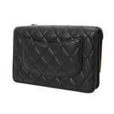 CHANEL シャネル マトラッセ チェーンウォレット ブラック AP2876 レディース ラムスキン ショルダーバッグ Aランク 中古 銀蔵