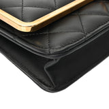 CHANEL シャネル マトラッセ チェーンウォレット ブラック AP2876 レディース ラムスキン ショルダーバッグ Aランク 中古 銀蔵