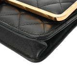 CHANEL シャネル マトラッセ チェーンウォレット ブラック AP2876 レディース ラムスキン ショルダーバッグ Aランク 中古 銀蔵