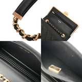 CHANEL シャネル マトラッセ チェーンウォレット ブラック AP2876 レディース ラムスキン ショルダーバッグ Aランク 中古 銀蔵