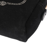 PRADA プラダ カナパロゴ ブラック ゴールド金具 1NA021 レディース キャンバス ポーチ Aランク 中古 銀蔵