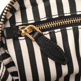 PRADA プラダ カナパロゴ ブラック ゴールド金具 1NA021 レディース キャンバス ポーチ Aランク 中古 銀蔵