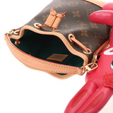 LOUIS VUITTON ルイヴィトン アニモグラム ナノノエ 二コラジェスキエール×Sun Yitian ブラウン M11305 レディース モノグラムキャンバス ショルダーバッグ Aランク 中古 銀蔵