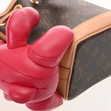 LOUIS VUITTON ルイヴィトン アニモグラム ナノノエ 二コラジェスキエール×Sun Yitian ブラウン M11305 レディース モノグラムキャンバス ショルダーバッグ Aランク 中古 銀蔵
