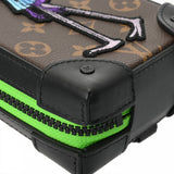LOUIS VUITTON ルイヴィトン モノグラムマカサー ソフトトランク フォーンボックス LVフレンド ブラウン M80144 ユニセックス モノグラムキャンバス ショルダーバッグ Aランク 中古 銀蔵