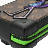 LOUIS VUITTON ルイヴィトン モノグラムマカサー ソフトトランク フォーンボックス LVフレンド ブラウン M80144 ユニセックス モノグラムキャンバス ショルダーバッグ Aランク 中古 銀蔵