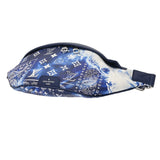 LOUIS VUITTON ルイヴィトン モノグラムバンダナ ディスカバリー バムバッグ PM ブルー系 M20587 メンズ レザー ボディバッグ Aランク 中古 銀蔵