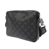 LOUIS VUITTON ルイヴィトン モノグラムエクリプス トリオメッセンジャー ブラック M69443 メンズ モノグラムキャンバス メッセンジャーバッグ Aランク 中古 銀蔵