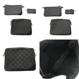 LOUIS VUITTON ルイヴィトン モノグラムエクリプス トリオメッセンジャー ブラック M69443 メンズ モノグラムキャンバス メッセンジャーバッグ Aランク 中古 銀蔵