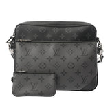 LOUIS VUITTON ルイヴィトン モノグラムエクリプス トリオメッセンジャー ブラック/グレー M69443 メンズ モノグラムキャンバス ショルダーバッグ ABランク 中古 銀蔵