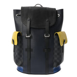 LOUIS VUITTON ルイヴィトン エピ クリストファー PM ノワール/ネイビー/イエロー M55111 メンズ エピレザー/ダミエキャンバス リュック・デイパック Aランク 中古 銀蔵