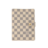 LOUIS VUITTON ルイヴィトン ダミエアズール アジェンダ MM ホワイト R20241 メンズ ダミエキャンバス 手帳カバー Aランク 中古 銀蔵