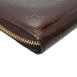 LOUIS VUITTON ルイヴィトン ヴェルニ ジッピー オーガナイザー アマラント M93610 ユニセックス モノグラムヴェルニ 長財布 Bランク 中古 銀蔵