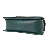 CHANEL シャネル ボーイシャネル チェーンショルダー 25cm グリーン A67086 レディース カーフスキン ショルダーバッグ ABランク 中古 銀蔵