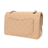 CHANEL シャネル マトラッセ チェーンショルダー 23cm Wフラップ ベージュ A01113 レディース キャビアスキン ショルダーバッグ Aランク 中古 銀蔵