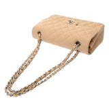 CHANEL シャネル マトラッセ チェーンショルダー 23cm Wフラップ ベージュ A01113 レディース キャビアスキン ショルダーバッグ Aランク 中古 銀蔵