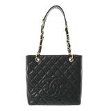 CHANEL シャネル マトラッセ PST プチショッピングトート ブラック A50994 レディース キャビアスキン トートバッグ Aランク 中古 銀蔵