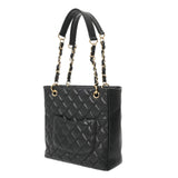 CHANEL シャネル マトラッセ PST プチショッピングトート ブラック A50994 レディース キャビアスキン トートバッグ Aランク 中古 銀蔵