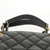 CHANEL シャネル マトラッセ PST プチショッピングトート ブラック A50994 レディース キャビアスキン トートバッグ Aランク 中古 銀蔵