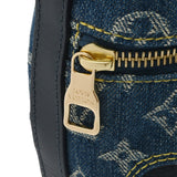 LOUIS VUITTON ルイヴィトン モノグラムデニム ジャパニーズクルーザーNIGOコラボ ブルー M45970 レディース モノグラムデニム トリヨンレザー ハンドバッグ Aランク 中古 銀蔵