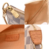 LOUIS VUITTON ルイヴィトン ダミエアズール ミニ ポシェット アクセソワール ホワイト N58010 レディース ダミエアズールキャンバス アクセサリーポーチ ABランク 中古 銀蔵