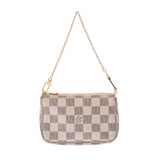 LOUIS VUITTON ルイヴィトン ダミエアズール ミニ ポシェット アクセソワール ホワイト N58010 レディース ダミエアズールキャンバス アクセサリーポーチ ABランク 中古 銀蔵