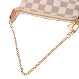 LOUIS VUITTON ルイヴィトン ダミエアズール ミニ ポシェット アクセソワール ホワイト N58010 レディース ダミエアズールキャンバス アクセサリーポーチ ABランク 中古 銀蔵