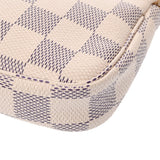LOUIS VUITTON ルイヴィトン ダミエアズール ミニ ポシェット アクセソワール ホワイト N58010 レディース ダミエアズールキャンバス アクセサリーポーチ ABランク 中古 銀蔵