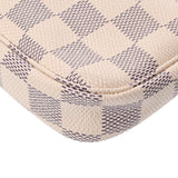 LOUIS VUITTON ルイヴィトン ダミエアズール ミニ ポシェット アクセソワール ホワイト N58010 レディース ダミエアズールキャンバス アクセサリーポーチ ABランク 中古 銀蔵