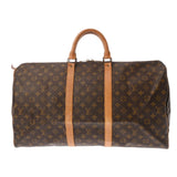LOUIS VUITTON ルイヴィトン モノグラム キーポル 55 ブラウン M41424 ユニセックス モノグラムキャンバス ボストンバッグ Bランク 中古 銀蔵