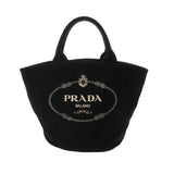 PRADA プラダ カナパトート ブラック 1BG163 レディース キャンバス トートバッグ Aランク 中古 銀蔵