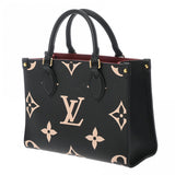 LOUIS VUITTON ルイヴィトン モノグラムアンプラント オンザゴー PM 2WAY ブラック/ベージュ M45659 レディース レザー ハンドバッグ ABランク 中古 銀蔵