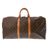 LOUIS VUITTON ルイヴィトン モノグラム キーポル 55 ブラウン M41424 ユニセックス モノグラムキャンバス ボストンバッグ Bランク 中古 銀蔵