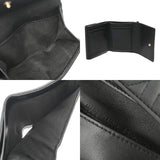 CHRISTIAN DIOR クリスチャンディオール カナージュ LadyDior Louts コンパクトウォレット ブラック S01810NMJ_M900 レディース ラムスキン 三つ折り財布 ABランク 中古 銀蔵