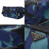 PRADA プラダ カモフラージュ ブルー VA0768 ユニセックス ナイロン ショルダーバッグ ABランク 中古 銀蔵