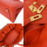 HERMES エルメス バーキン 25 オレンジポピー Z刻印(2021年頃) レディース トゴ ハンドバッグ ABランク 中古 銀蔵