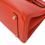 HERMES エルメス バーキン 25 オレンジポピー Z刻印(2021年頃) レディース トゴ ハンドバッグ ABランク 中古 銀蔵