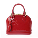 LOUIS VUITTON ルイヴィトン モノグラムヴェルニ アルマ BB 2WAY ポムダムール M91606 レディース モノグラムヴェルニ ハンドバッグ Aランク 中古 銀蔵