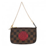 LOUIS VUITTON ルイヴィトン ダミエ ミニポシェットアクセソワール ブラウン N58011 レディース ダミエキャンバス アクセサリーポーチ ABランク 中古 銀蔵